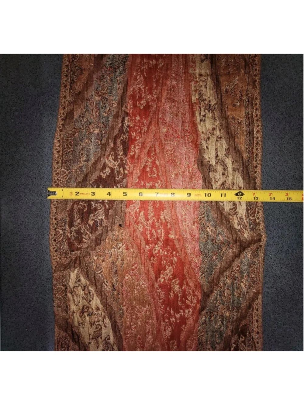 Vintage Boho Scarf NWT Paisley Plaid Fringe Wrap Shawl Rustic Earth Western *
